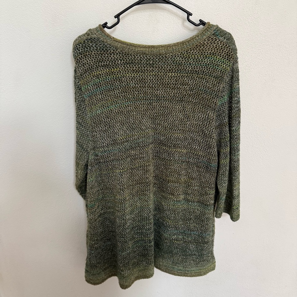 CJ Banks Green Knit Sweater - Picture 7 of 9